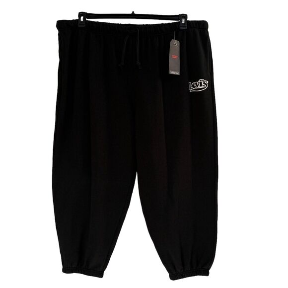 Levi’s 4X-Large Joggers Sweatpants Stretch Pockets Elastic Waist Black Womens - Picture 1 of 7